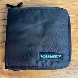 Case Logic CD DVD Binder Black Nylon 24 Disc Capacity Portable Wallet Case